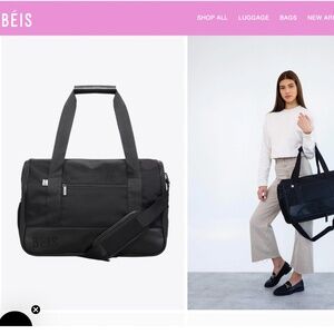 Beis Hanging Duffle in Black for a steal!